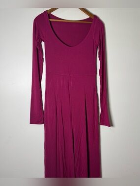 Blogilates Cascade V Neck Jumpsuit Burgundy Womens XSmall Pilates Athleisure